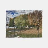 Couverture Polaire Feuillage d'automne dans le parc (Devant (Horizontal))