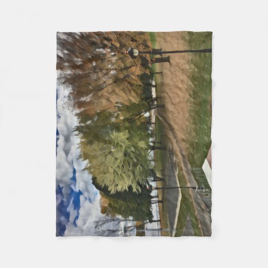 Couverture Polaire Feuillage d'automne dans le parc (Devant)