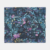 Couverture Polaire Feuillage de panthère noir (Devant (Horizontal))