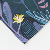 Couverture Polaire Feuillage de panthère noir (Coin)