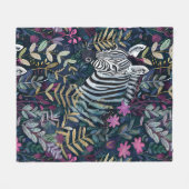 Couverture Polaire Feuillage de zèbre chic (Devant (Horizontal))