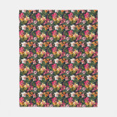 Couverture Polaire Feuillage vibrant d'orchidée tropicale (Devant)