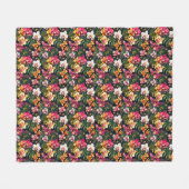 Couverture Polaire Feuillage vibrant d'orchidée tropicale (Devant (Horizontal))