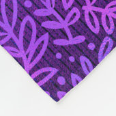 Couverture Polaire Feuillage violet feuille motif moderne audace mono (Coin)
