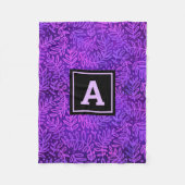 Couverture Polaire Feuillage violet feuille motif moderne audace mono (Devant)