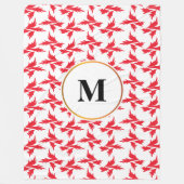 Couverture Polaire feuille à motifs (Devant)