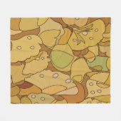 Couverture Polaire Feuille Abstrait Ginkgo (Devant (Horizontal))
