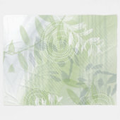 Couverture Polaire Feuille botanique Abstraite moderne (Devant (Horizontal))