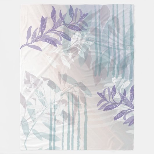 Couverture Polaire Feuille botanique Abstraite moderne (Devant)