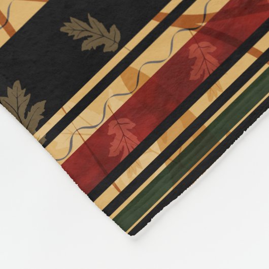 Couverture Polaire Feuille chique d'automne et conception de motif (Coin)