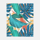 Couverture Polaire Feuille coloré (Devant)