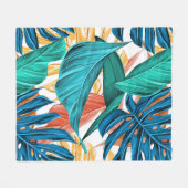 Couverture Polaire Feuille coloré (Devant (Horizontal))