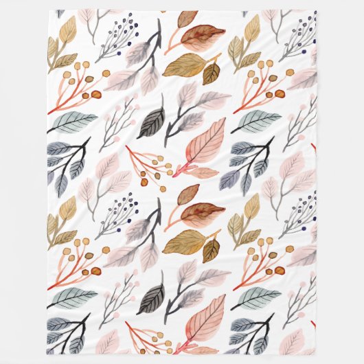 Couverture Polaire feuille d'arbre (Devant)