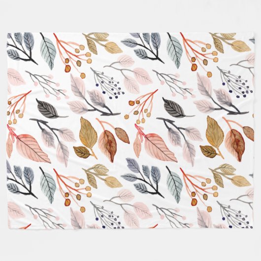 Couverture Polaire feuille d'arbre (Devant (Horizontal))