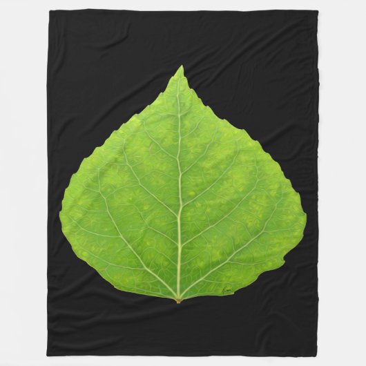 Couverture Polaire Feuille d'Aspen vert #11 (Devant)