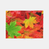 Couverture Polaire Feuille d'automne (Devant (Horizontal))