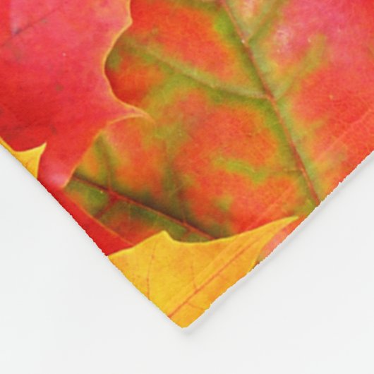 Couverture Polaire Feuille d'automne (Coin)