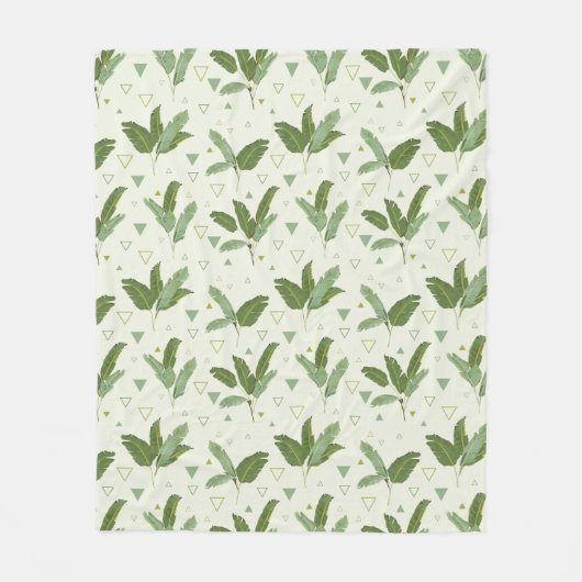 Couverture Polaire Feuille de banane avec triangles (Devant)