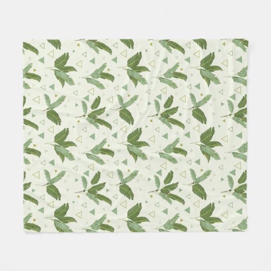 Couverture Polaire Feuille de banane avec triangles (Devant (Horizontal))