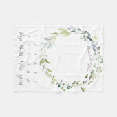 Couverture Polaire Feuille de couronne botanique mensuelle Jalon du b (Devant (Horizontal))