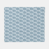 Couverture Polaire Feuille de palmier bleu clair (Devant (Horizontal))