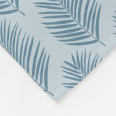 Couverture Polaire Feuille de palmier bleu clair (Coin)