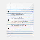 Couverture Polaire Feuille de papier lin unique personnalisée (Devant)