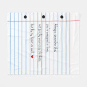 Couverture Polaire Feuille de papier lin unique personnalisée (Devant (Horizontal))