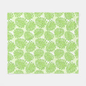 Couverture Polaire Feuille de plante tropicale - motif de Monstera (Devant (Horizontal))