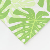 Couverture Polaire Feuille de plante tropicale - motif de Monstera (Coin)