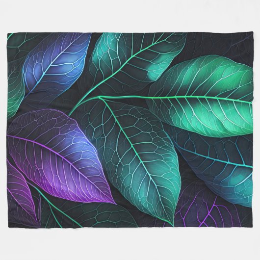 Couverture Polaire Feuille de ton bijou (Devant (Horizontal))