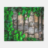 Couverture Polaire Feuille de vigne blanche feuille plante (Devant (Horizontal))