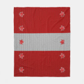 Couverture Polaire Feuille d'érable de chrome canadienne sur les styl (Devant)