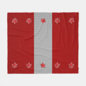 Couverture Polaire Feuille d'érable de chrome canadienne sur les styl (Devant (Horizontal))