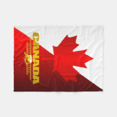 Couverture Polaire Feuille d'érable du Canada (Devant (Horizontal))