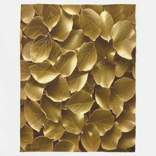 Couverture Polaire Feuille d'or (Devant)
