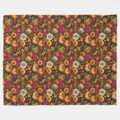 Couverture Polaire Feuille d'or et Citrouille-imprimé (Devant (Horizontal))