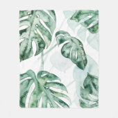 Couverture Polaire Feuille fractionnée de palme tropicale (Devant)