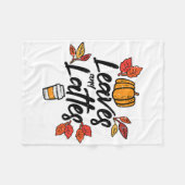 Couverture Polaire Feuille Lattes Citrouille Épice Automne Automne Ha (Devant (Horizontal))