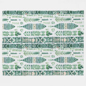 Couverture Polaire feuille verte (Devant (Horizontal))
