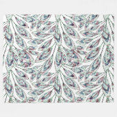 Couverture Polaire Feuilles. (Devant (Horizontal))