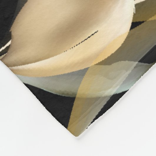 Couverture Polaire Feuilles Abstraits de ginkgo. Parties scintillant  (Coin)