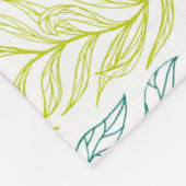 Couverture Polaire Feuilles aquarelle (Coin)