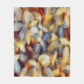 Couverture Polaire Feuilles automnales rustiques (Devant)