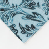 Couverture Polaire Feuilles bleus ombrés (Coin)