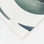 Couverture Polaire Feuilles botaniques verts (Coin)