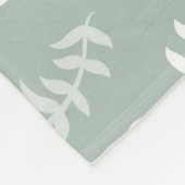 Couverture Polaire Feuilles botaniques verts turquoises (Coin)