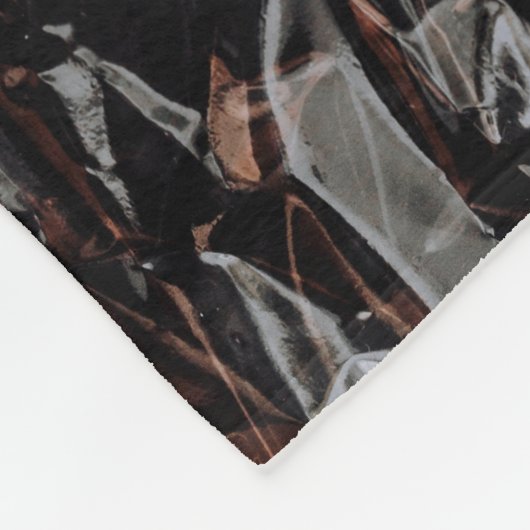 Couverture Polaire feuilles Brown et blancs séchés (Coin)