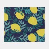 Couverture Polaire Feuilles citron : arrière - plan d'illustration vi (Devant (Horizontal))
