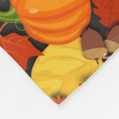 Couverture Polaire Feuilles citrouille et tabourets (Coin)